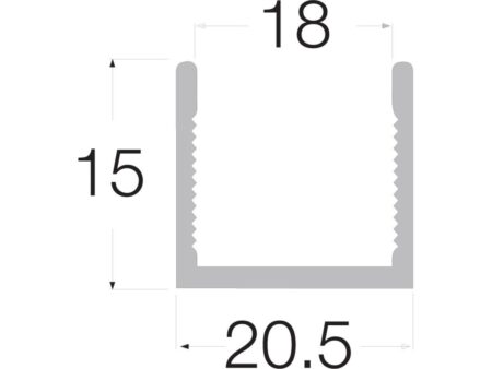 944.07.100 ADoor U 18 profil superiorinferior Bronz mat 2.9m