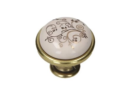 Buton GP 19 GAB MLK 12 portelan alama antichizata floare neagra