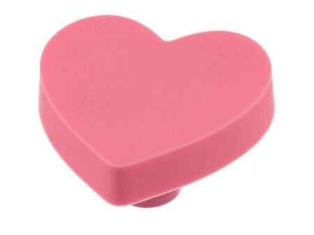 Buton UM HEART RZ inima roz cauciuc