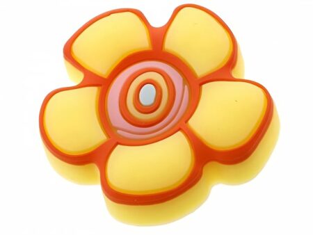 Buton UM KID C 001 floare galbena cauciuc
