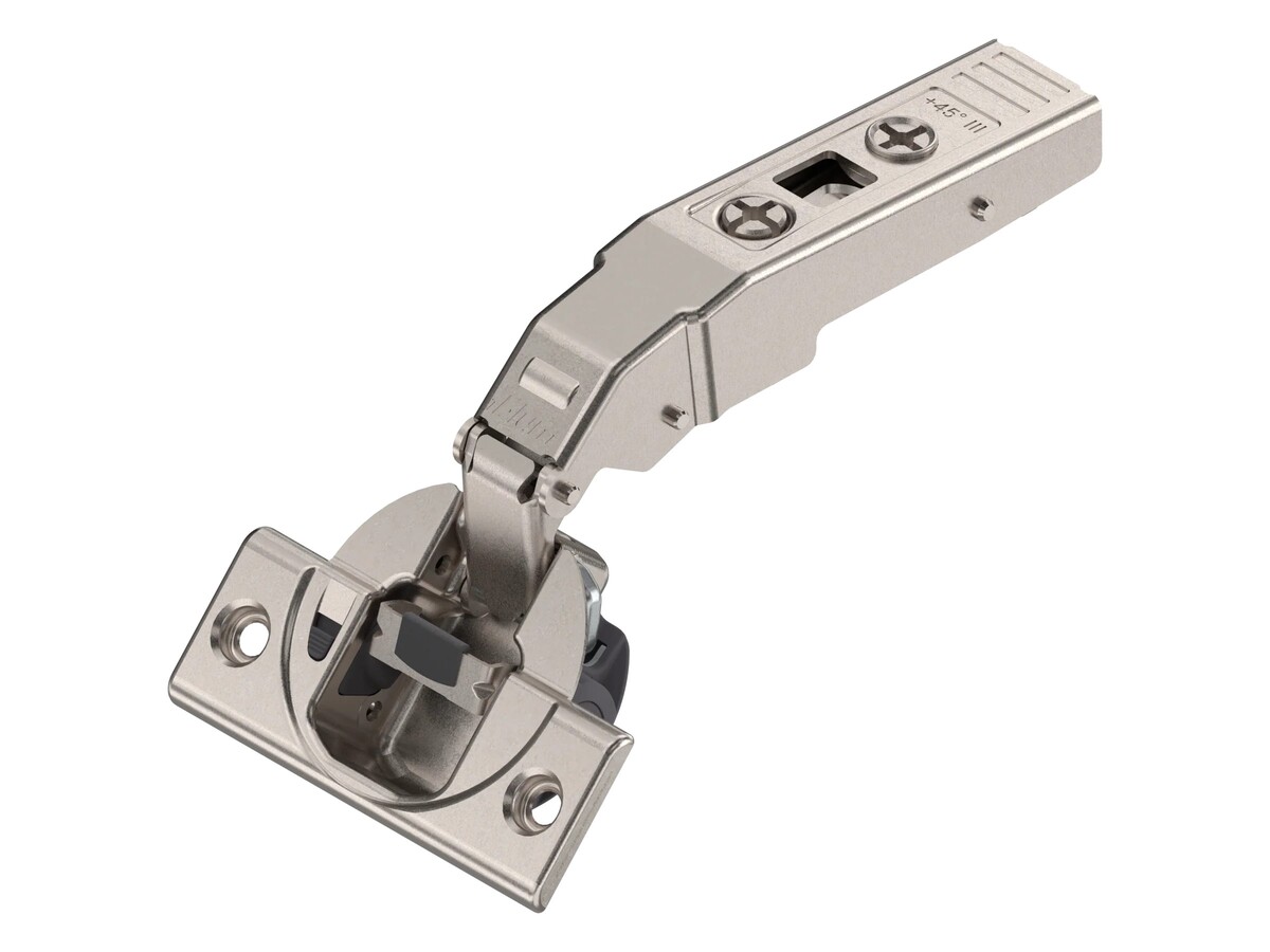 CLIP top BLUMOTION Balama de unghi 45° III maxim aplicata Oala suruburi 1 CLIP top BLUMOTION Balama de unghi 45° III maxim aplicata Oala suruburi 1