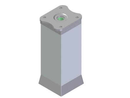 Picior patrat 40x40 120 mm aluminiu TB07.2204.18.035