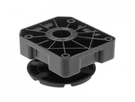 Picior rotund H50 75 mm plastic negru NM MLA 50 75