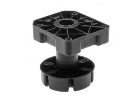 Picior rotund H95 145 mm plastic negru NM MLA 95 145