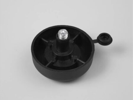 Picior rotund o50 h17 mm plastic negru 10010402500