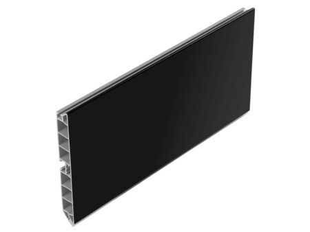 Plinta PVC H150mm folie negru mat L4 m garnitura coextrudataa