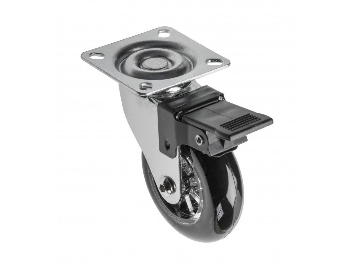 Rotila silicon o75 cu frana negru KM RD 75 CF 20 Rotila silicon o75 cu frana negru KM RD 75 CF 20