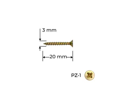 Surub Reisser 3.0 x 20 100 buc
