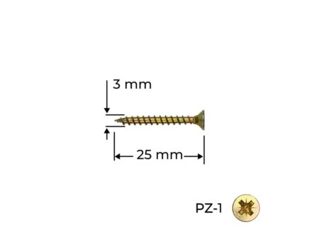 Surub Reisser 3.0 x 25 100 buc