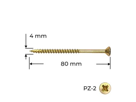 Surub Reisser 4.0 x 80mm 100 buc