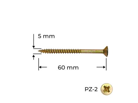 Surub Reisser 5.0 x 60mm 100 buc