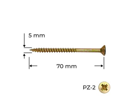 Surub Reisser 5.0 x 70mm 100 buc