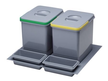 503.63.501 Cosuri colectare gunoi menajer compartimentare detergenti inaltime H 230 mm montaj in sertar