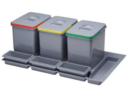 503.63.505 Cosuri colectare gunoi menajer compartimentare detergenti inaltime H 230 mm montaj in sertar