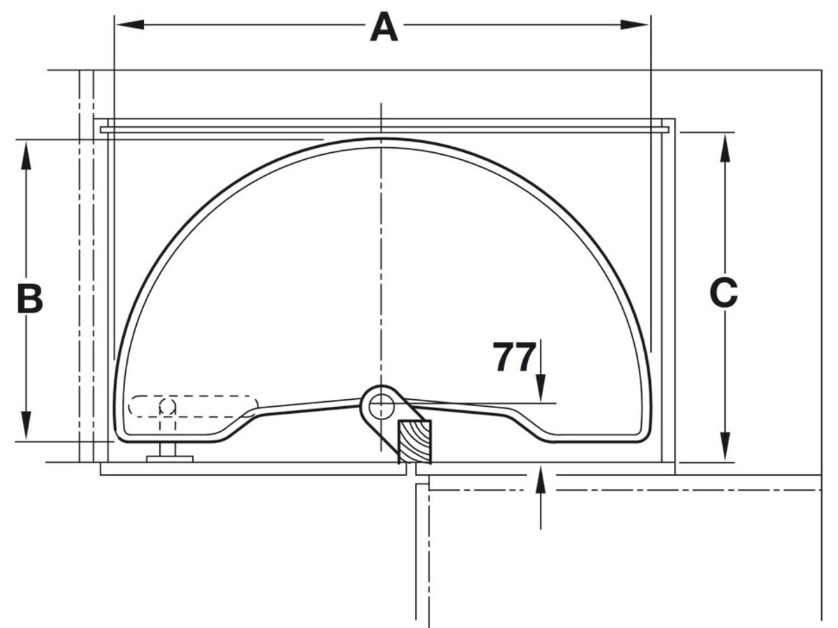 541.54.737 Polita rotativa semirotunda sistem de colt semiluna Alb 3 541.54.737 Polita rotativa semirotunda sistem de colt semiluna Alb 3