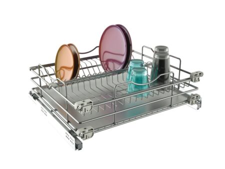 548.55.942 Scurgator vase si pahare tip sertar extragere totala si amortizare corp 450 mm Aluminiu 1