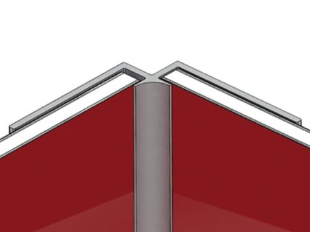 564.53.497 Profil din aluminiu pentru panouri AluSplash imbinare tip inchis in unghi de 90° Antracit 1