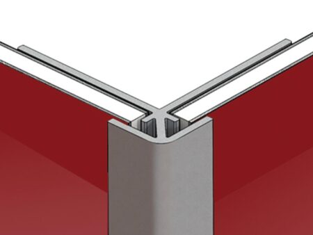 564.53.833 Profil aluminiu pentru panouri AluSplash unghi de 90° deschis 800 mm Anodizat 1