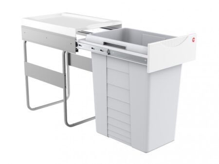 Cos gunoi dreptunghiular 40L cu capac Gri 3668401 1