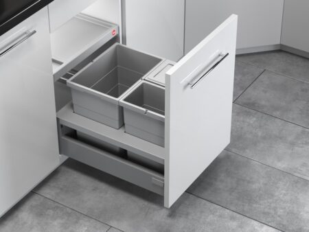 Cos gunoi selectiv 1x18L2x8L cu capac Gri 3620461 1