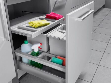 Cos gunoi selectiv 1x18L2x8L cu capac Gri 3620611 4