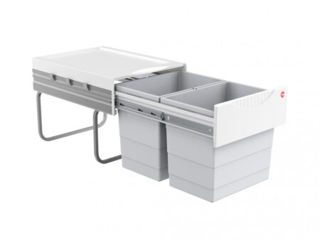 Cos gunoi selectiv 2x18l cu capac Gri 3641121 1