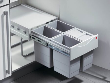 Cos gunoi selectiv 4x8.5L cu capac Gri 3643141 1